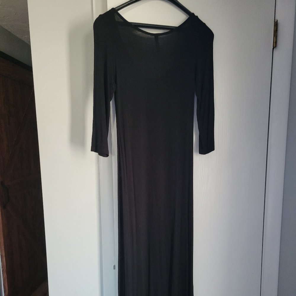 Deep Slit Sexy black Dress